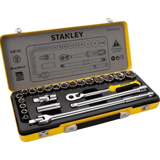 Stanley Socket Set In Metal Tin - Scadahtech Welding Supplies Ltd
